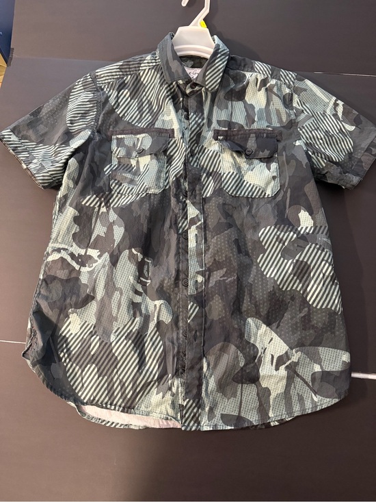 Robert Graham Other - Robert Graham Short Sleeve Camo Button-Down Shirt - Black/grey/green